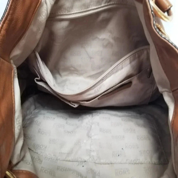 michael Kors Satchel Purse Brown Tan - Picture 14 of 14